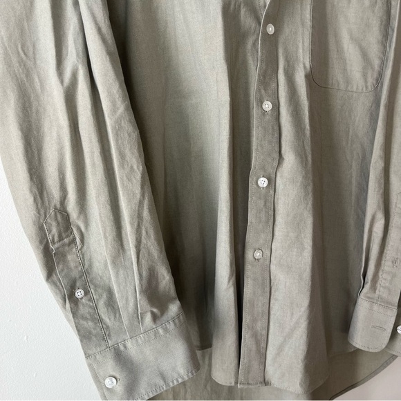 CottonTouch Men’s Button-Down Shirt 16.5 34/35 – Beige Classic Fit Oxford Style - Picture 2 of 8